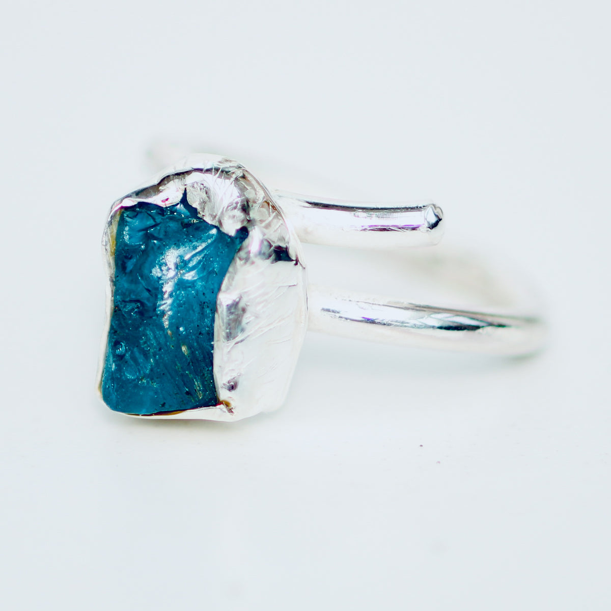 Ocean Blue Sea Glass Ring