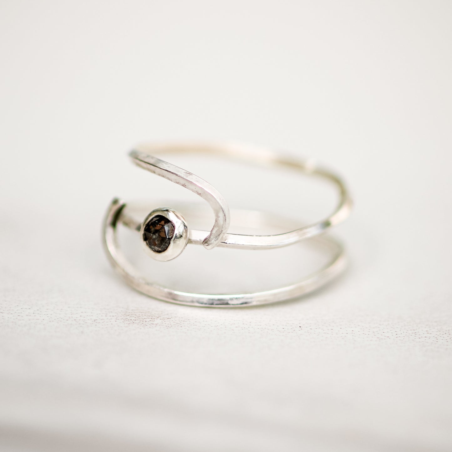 Salt & Pepper Diamond in Eco-Silver