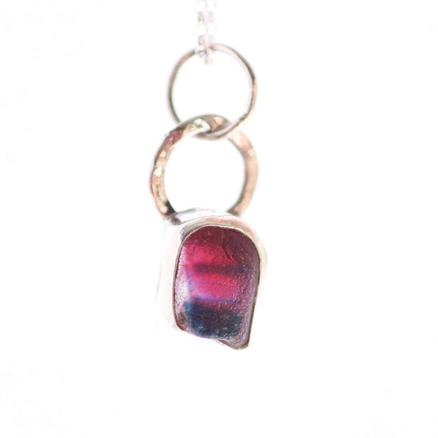 Raspberry Red Sea Glass Pendant from Scotland