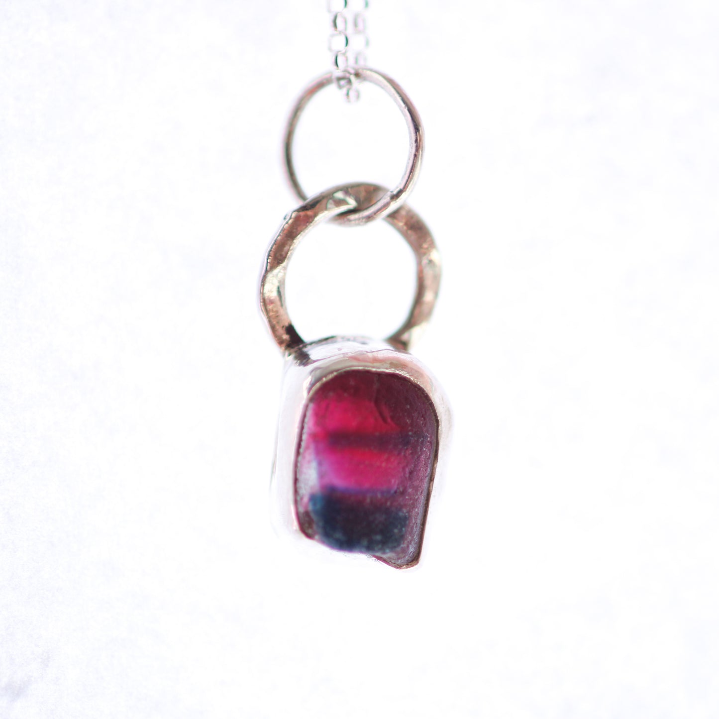 Raspberry Red Sea Glass Pendant from Scotland