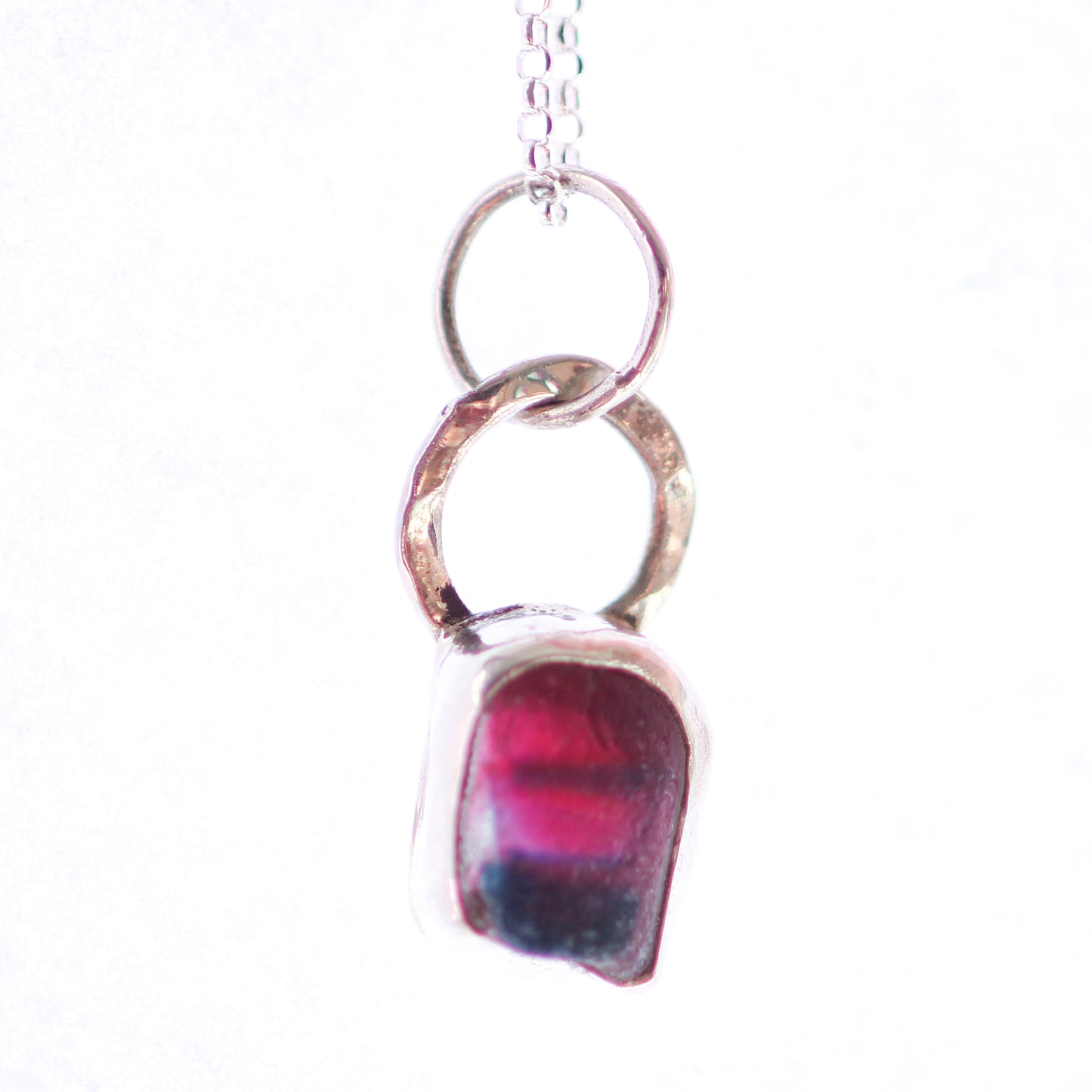 Raspberry Red Sea Glass Pendant from Scotland