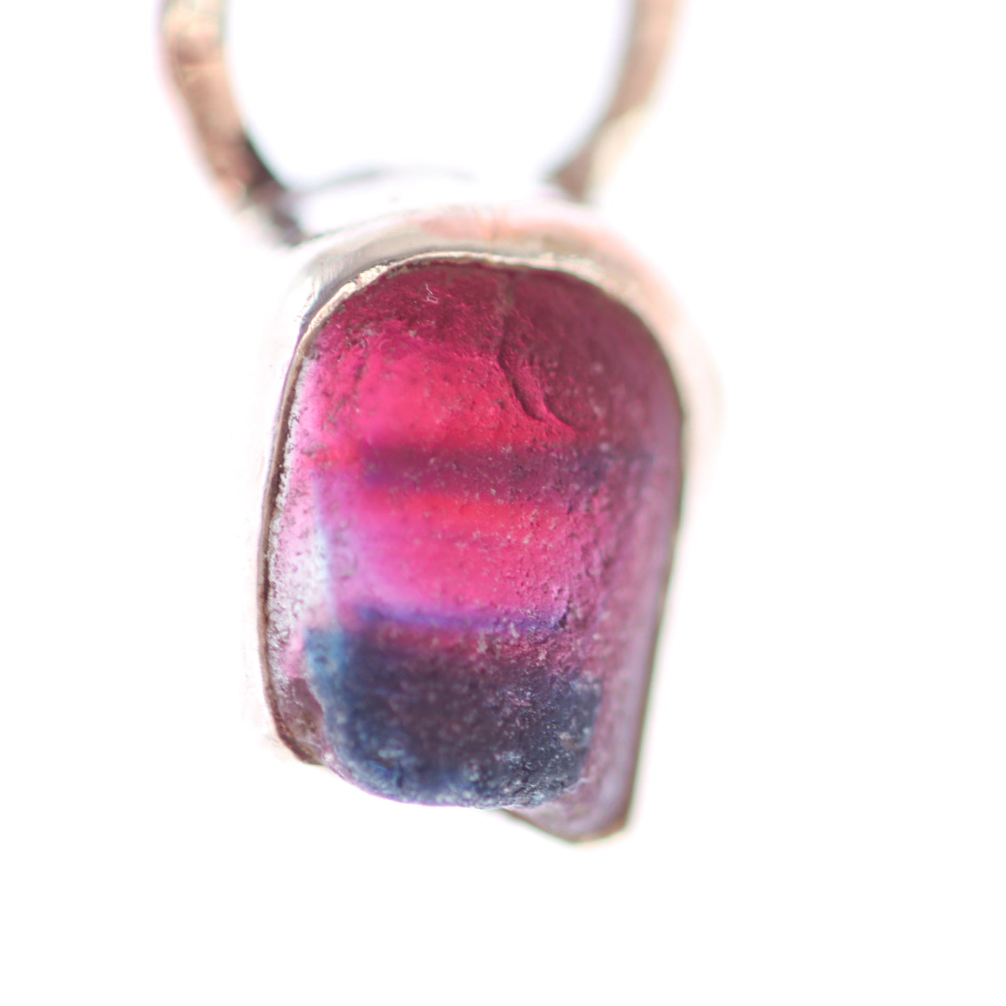 Raspberry Red Sea Glass Pendant from Scotland