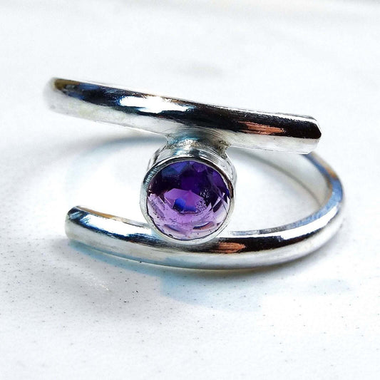 Amethyst adjustable ring - February birthstone | Ring | Louella Jewellery