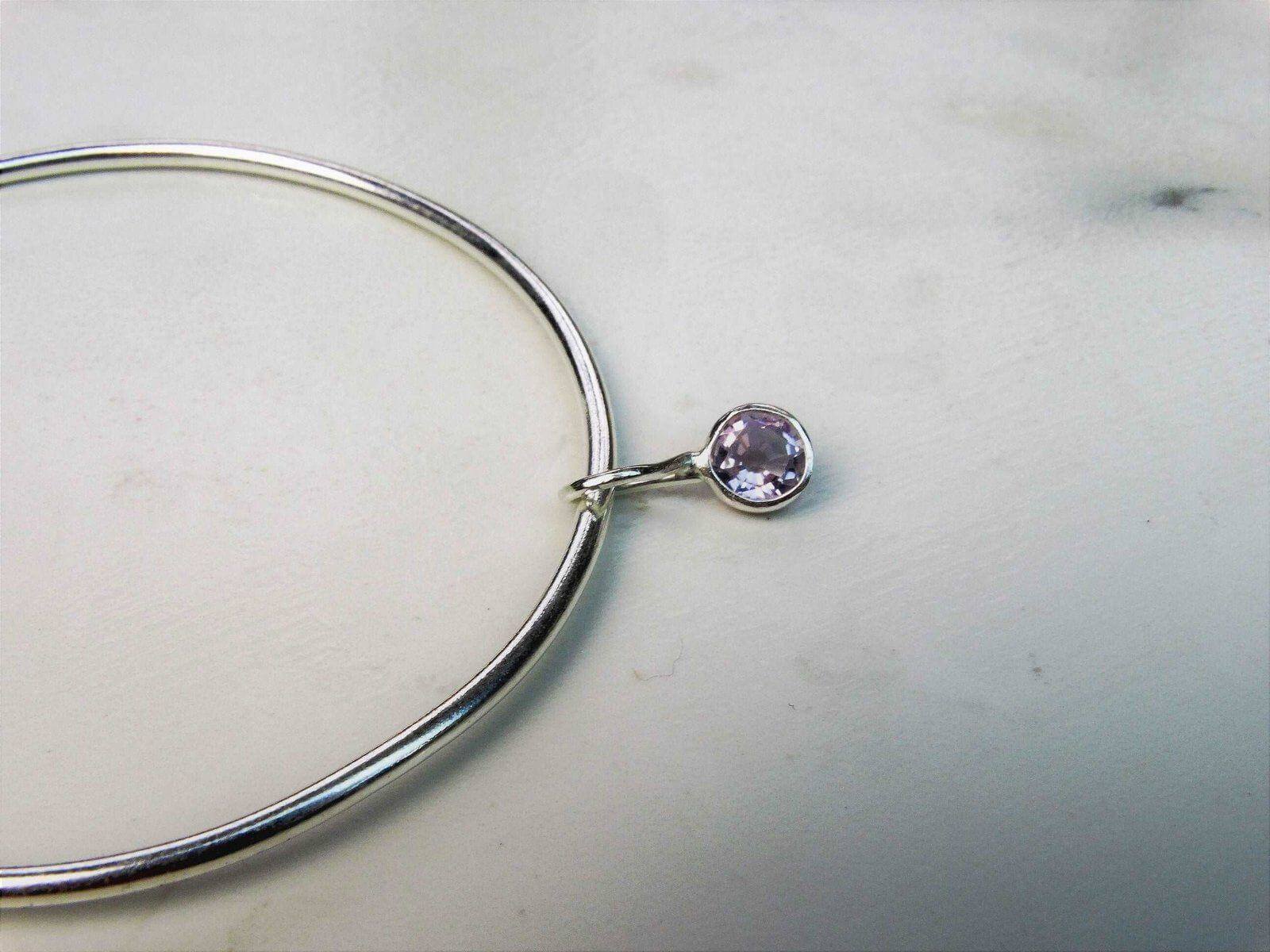 Amethyst bangle - February birthstone bracelet | Bangles | Louella Jewellery