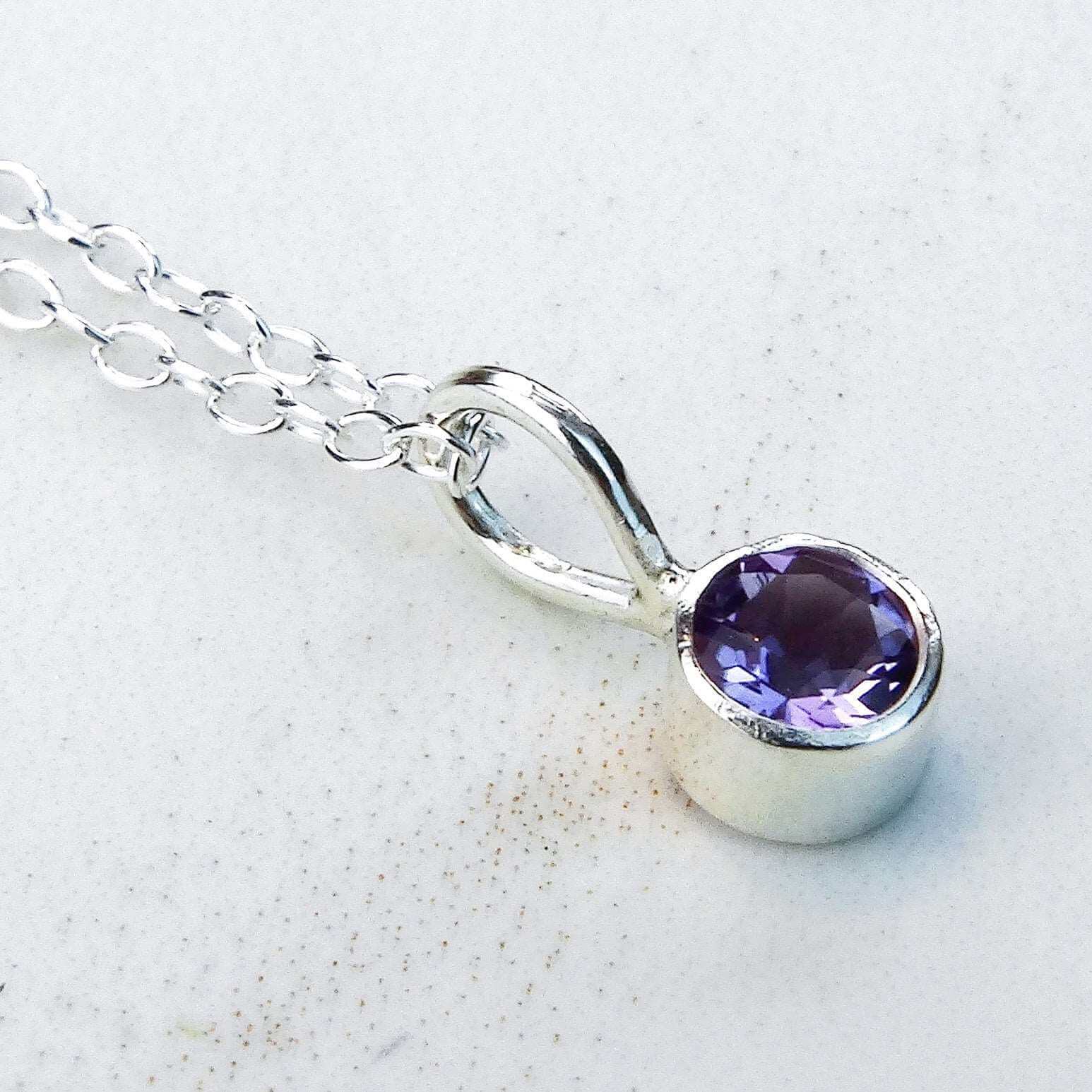 Amethyst necklace - February birthstone | Necklace | Louella Jewellery