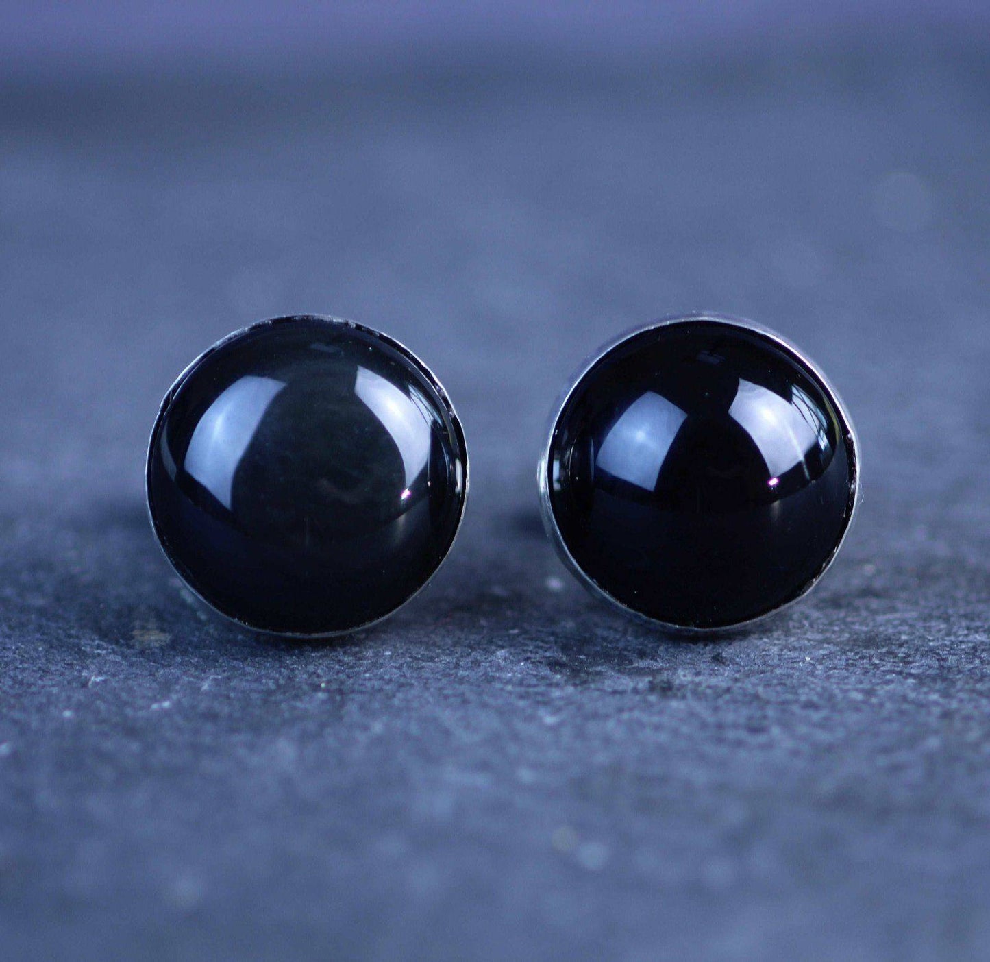 Black gemstone cuff-links | cuff-links | Louella Jewellery