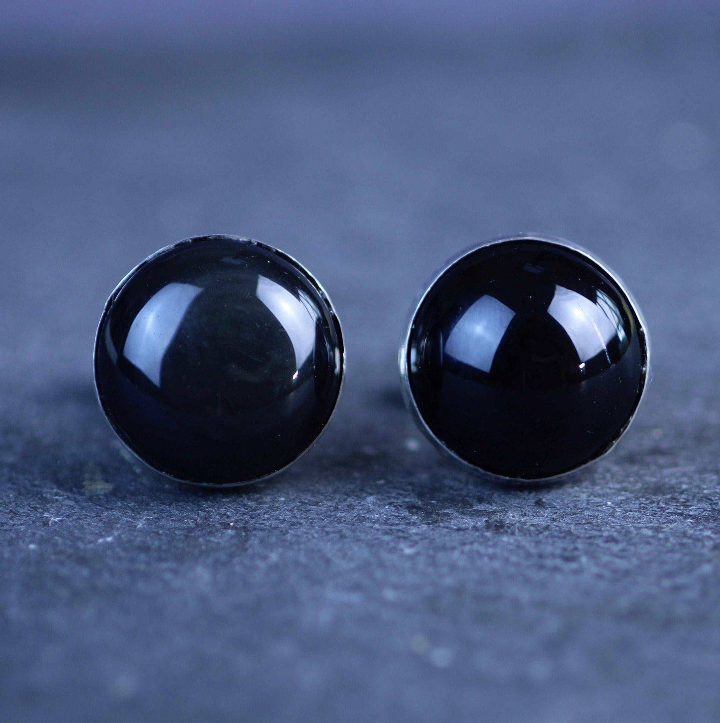 Black gemstone cuff-links | cuff-links | Louella Jewellery