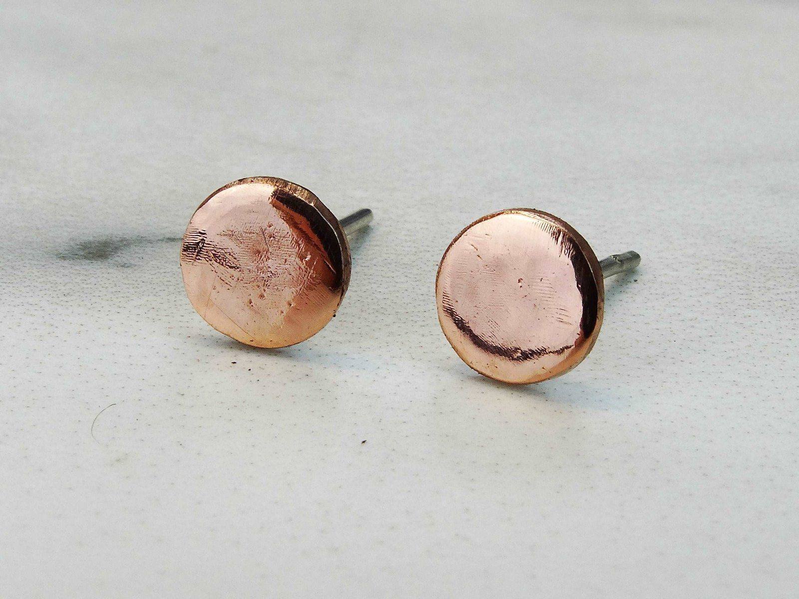 Copper stud earrings | Earrings | Louella Jewellery