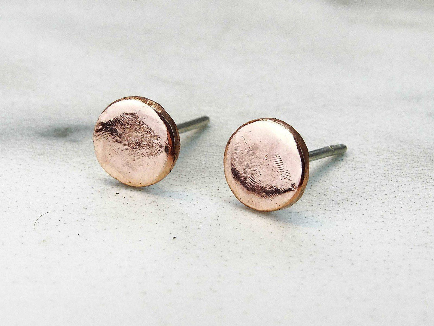 Copper stud earrings | Earrings | Louella Jewellery