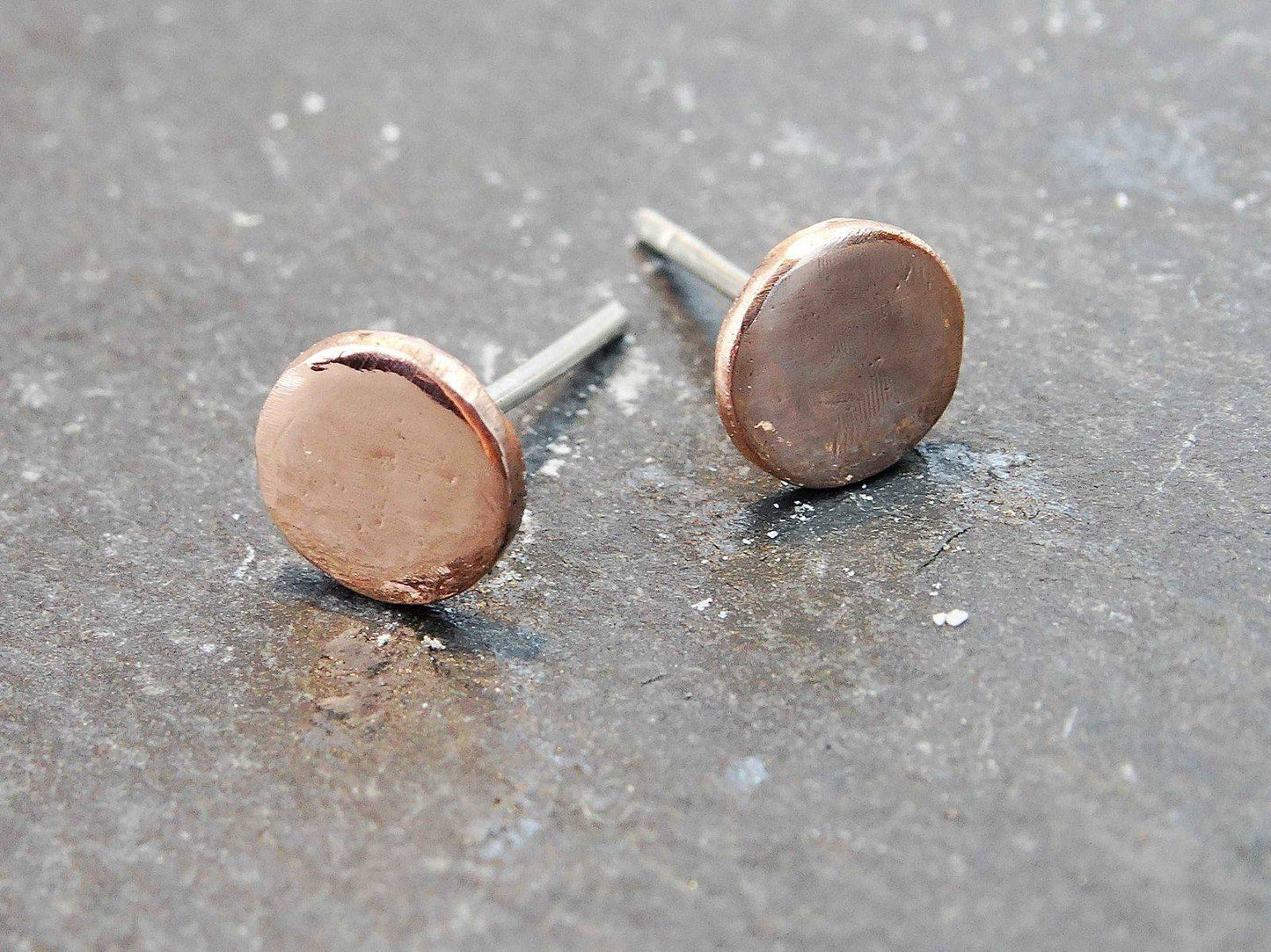 Copper stud earrings | Earrings | Louella Jewellery