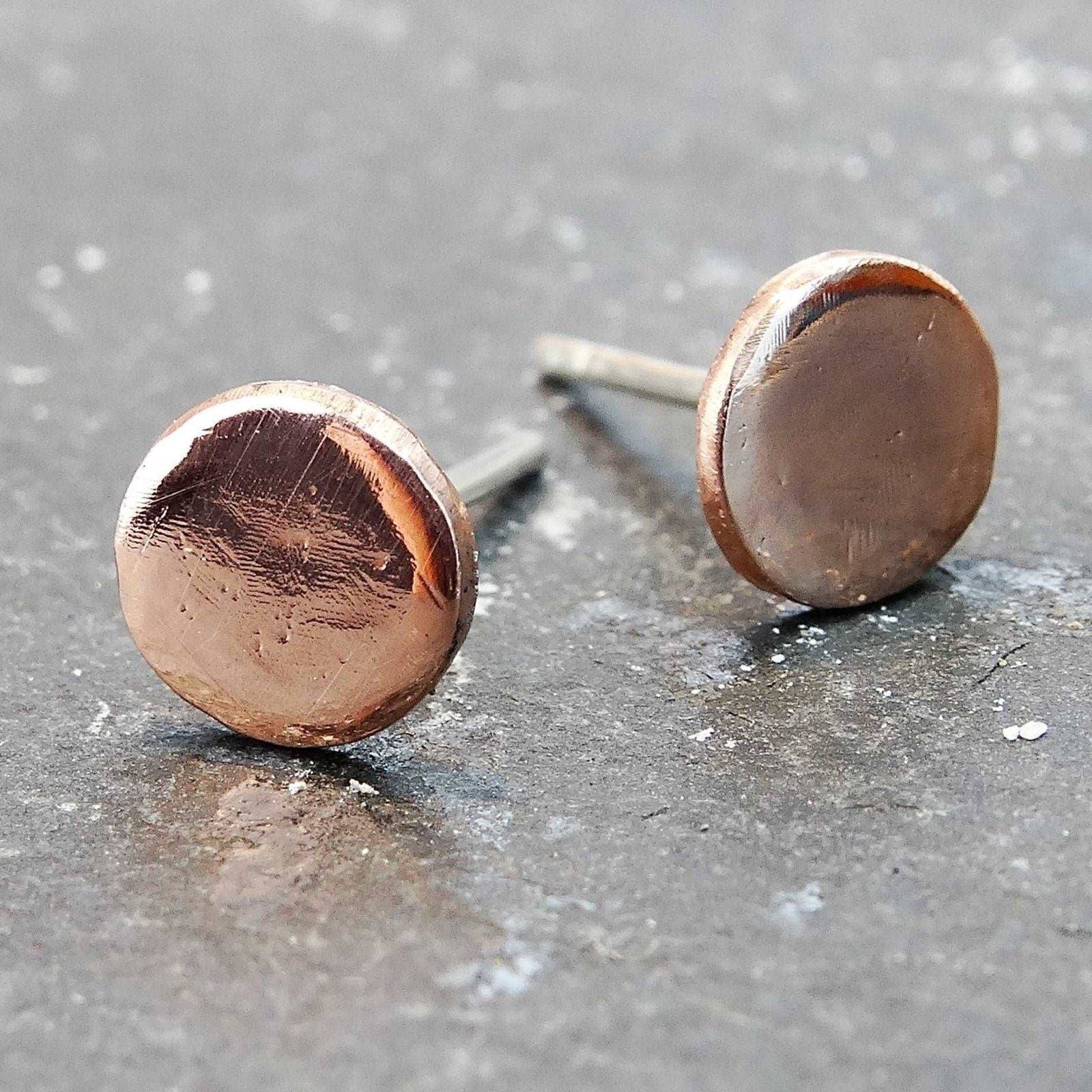 Copper stud earrings | Earrings | Louella Jewellery