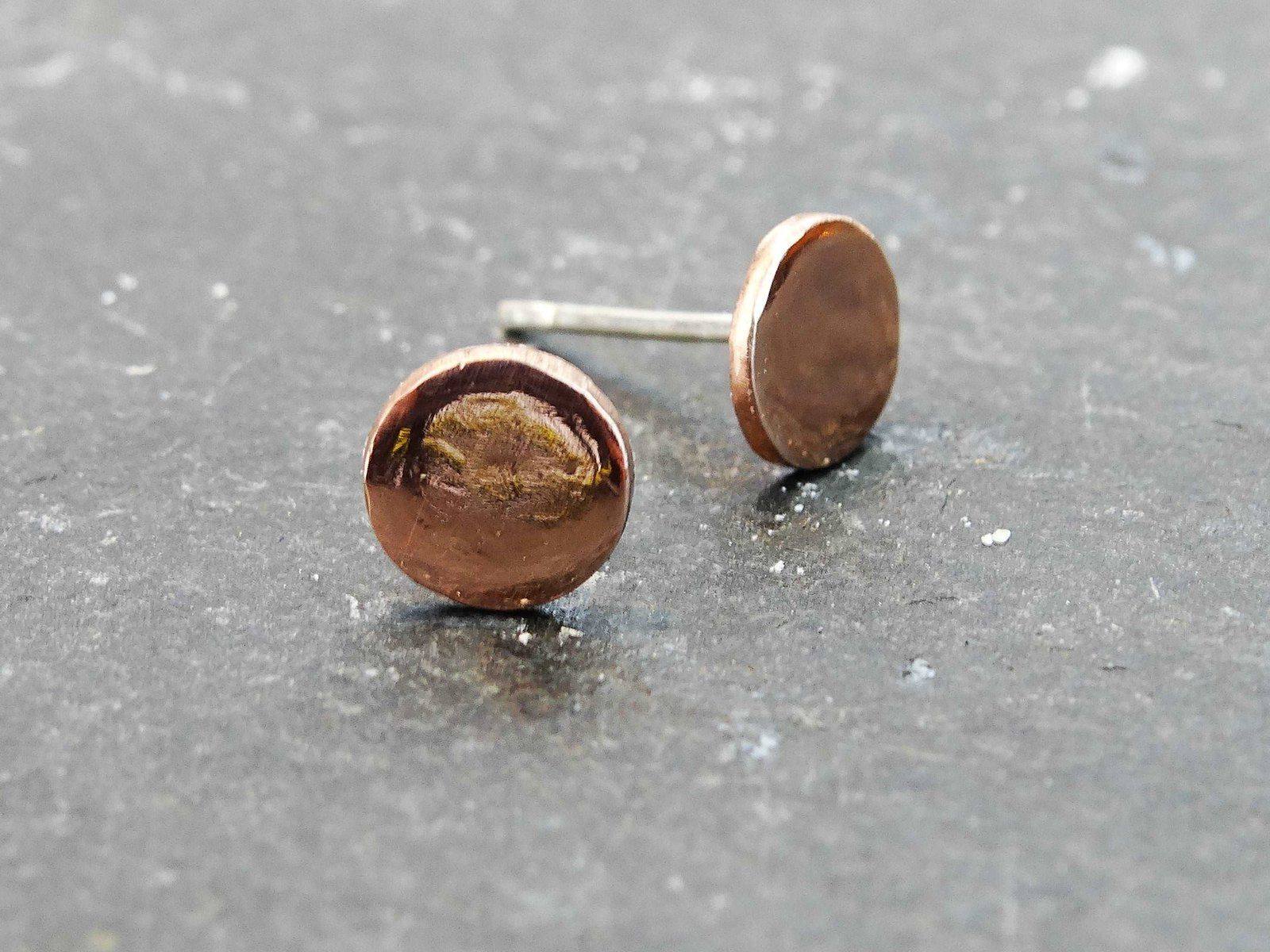 Copper stud earrings | Earrings | Louella Jewellery