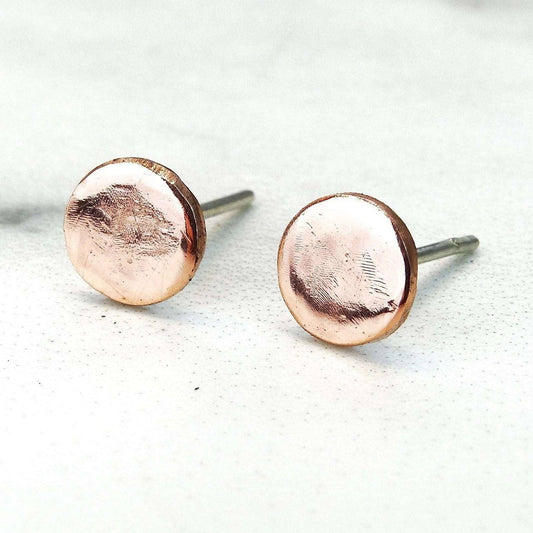 Copper stud earrings | Earrings | Louella Jewellery