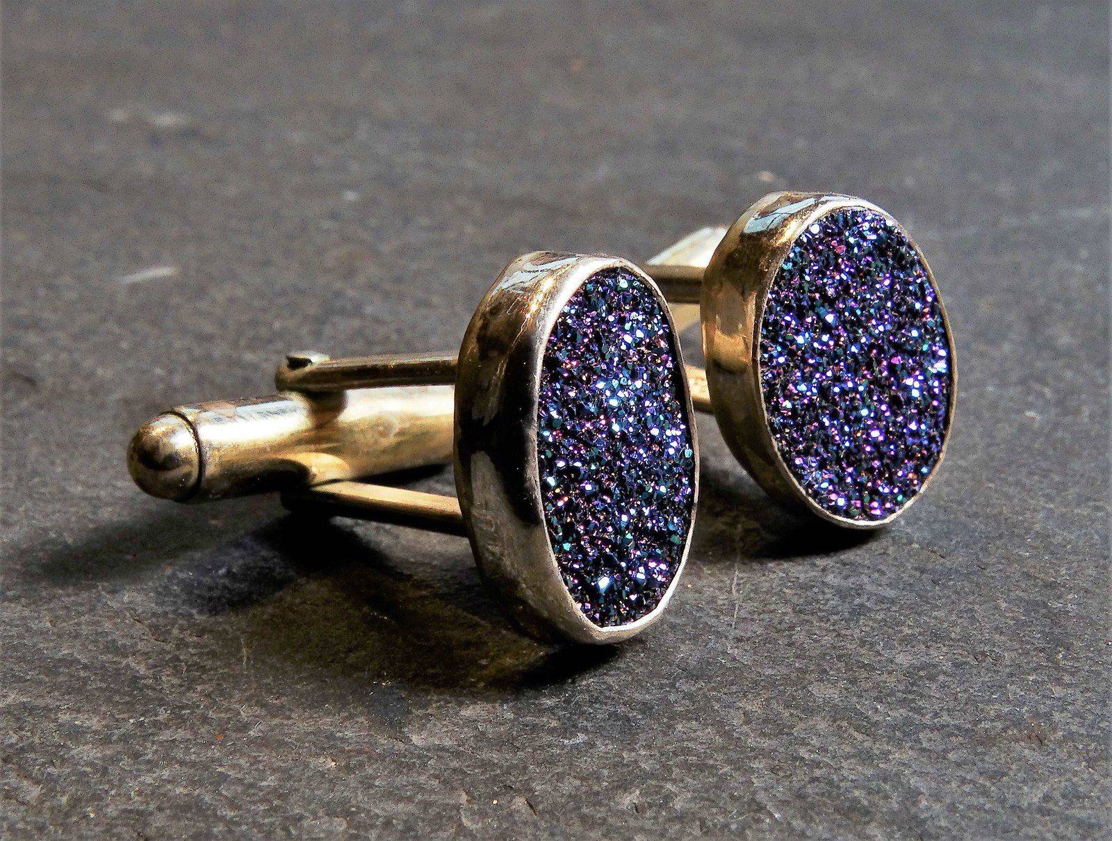 Druzy cuff-links | cuff links | Louella Jewellery