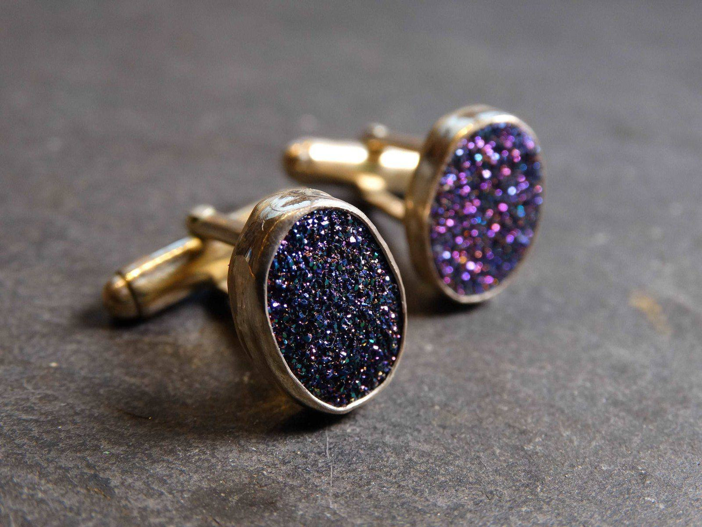 Druzy cuff-links | cuff links | Louella Jewellery