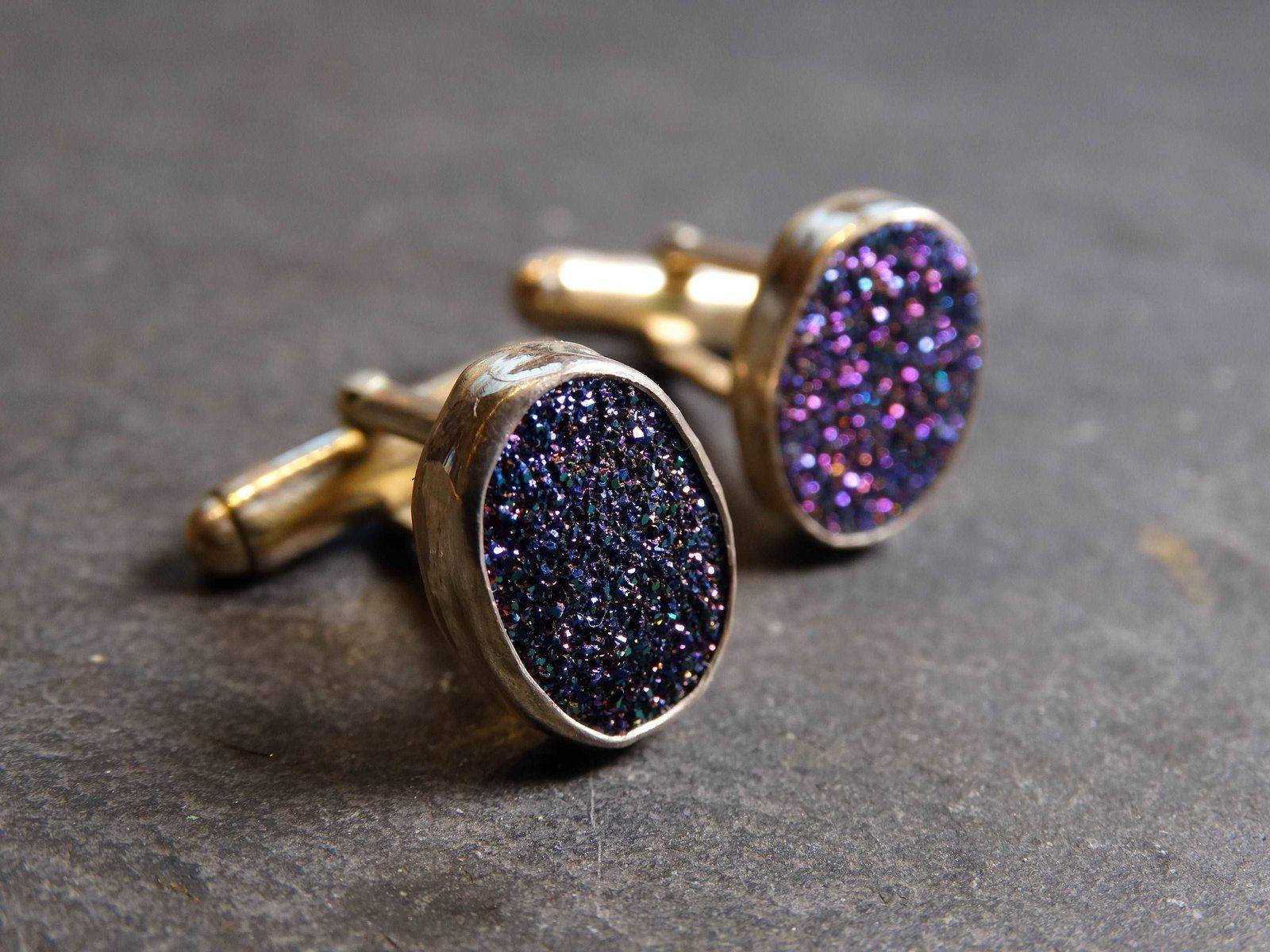 Druzy cuff-links | cuff links | Louella Jewellery