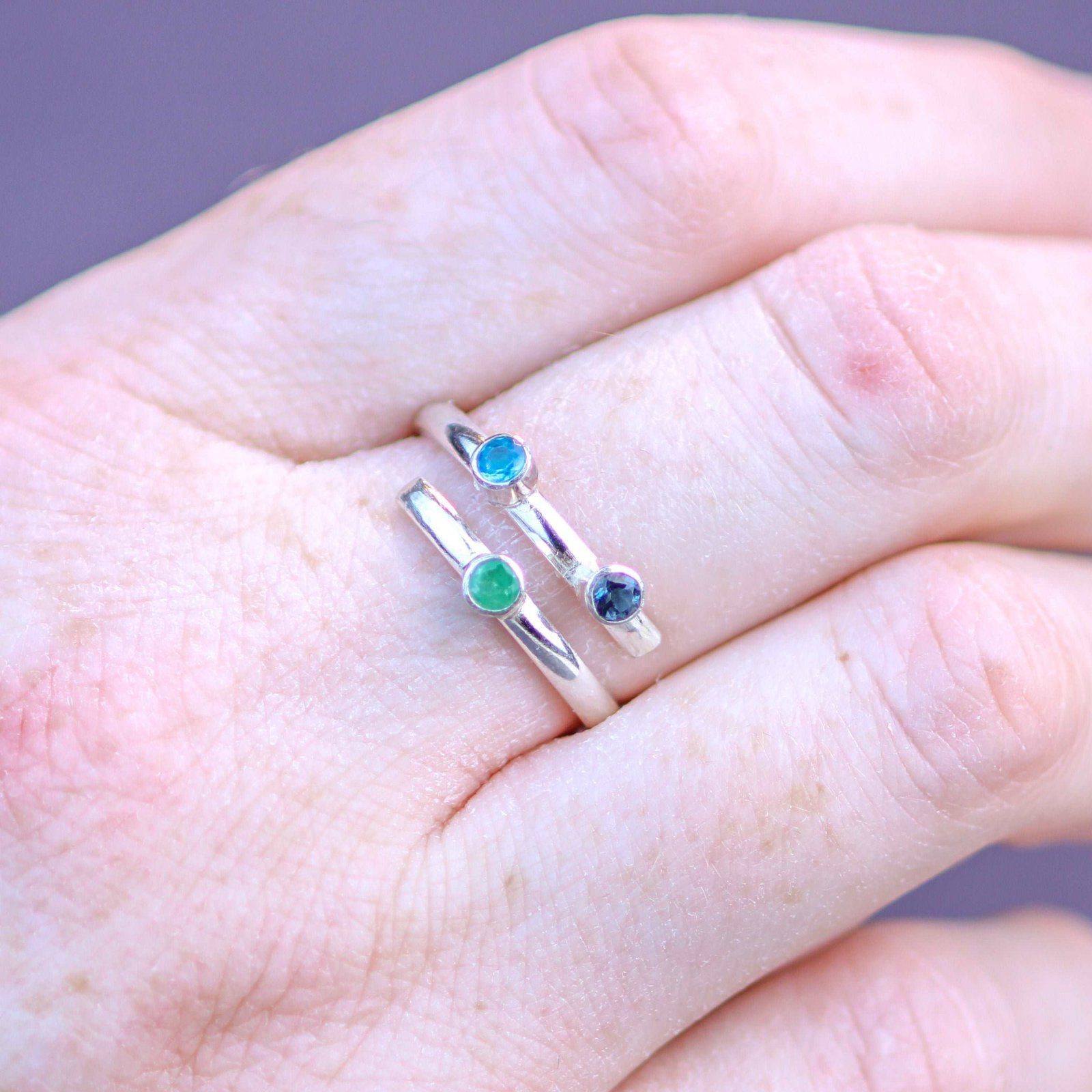 Emerald, Topaz & Apatite ring | Ring | Louella Jewellery