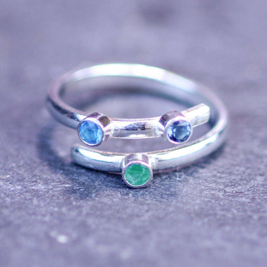 Emerald, Topaz & Apatite ring | Ring | Louella Jewellery