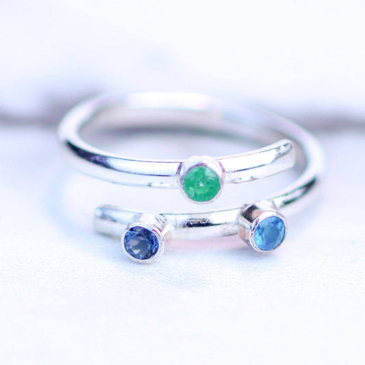 Emerald, Topaz & Apatite ring | Ring | Louella Jewellery