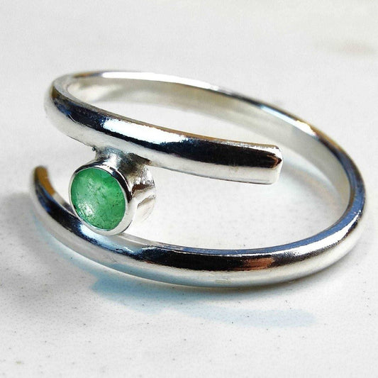 Emerald adjustable ring - May birthstone | Ring | Louella Jewellery