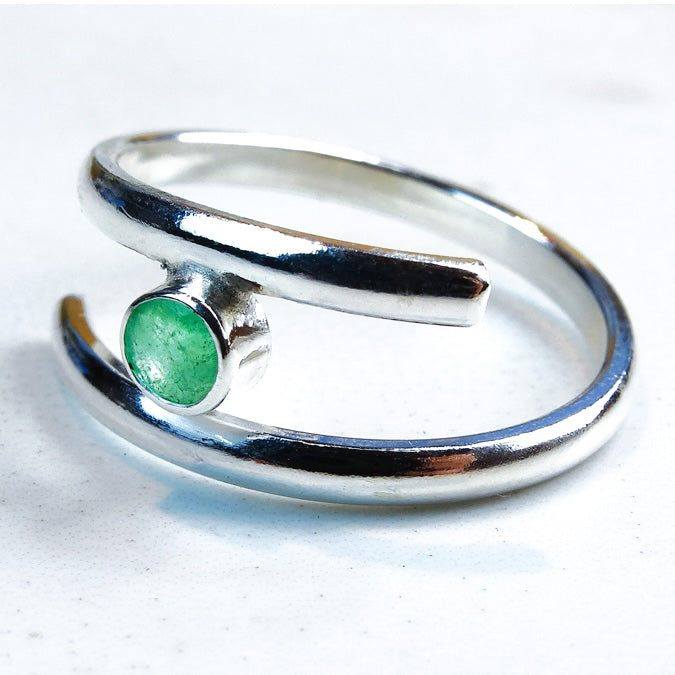 Emerald adjustable ring - May birthstone | Ring | Louella Jewellery
