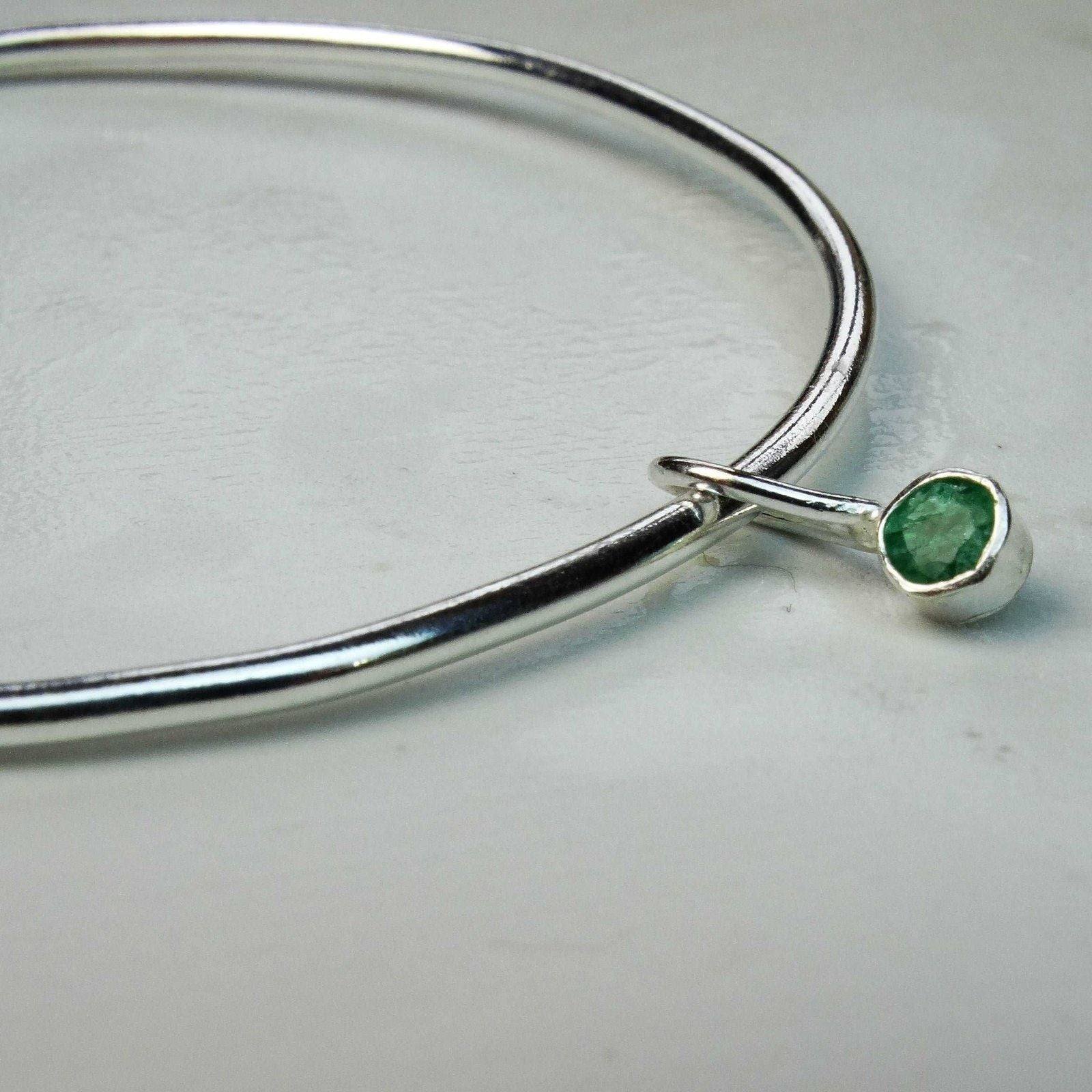 Emerald bangle - May birthstone | Bangles | Louella Jewellery