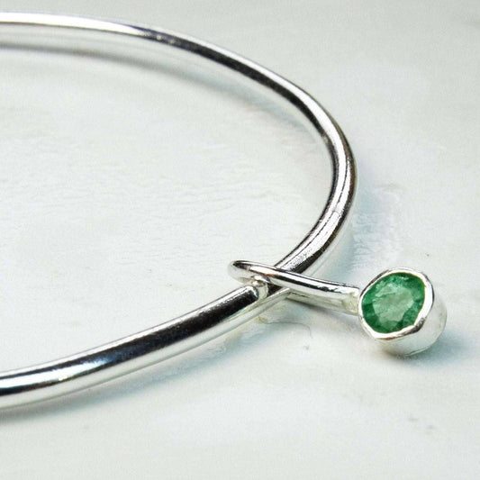 Emerald bangle - May birthstone | Bangles | Louella Jewellery