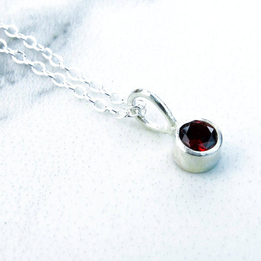 Garnet necklace - January birthstone | Necklace | Louella Jewellery