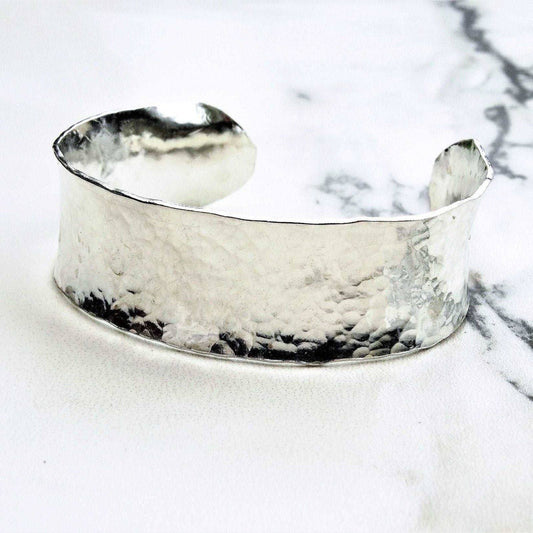 Hammered cuff bangle | Bangles | Louella Jewellery