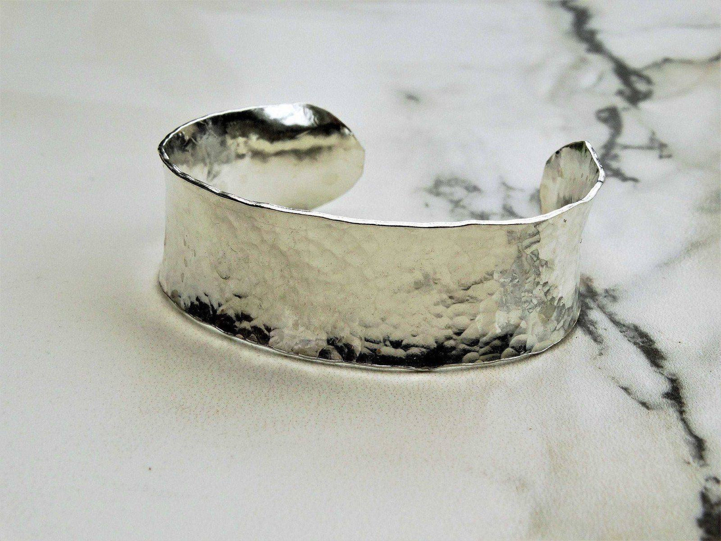 Hammered cuff bangle | Bangles | Louella Jewellery