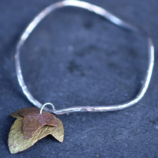 Ivy leaf bangle sterling silver | Bangles | Louella Jewellery