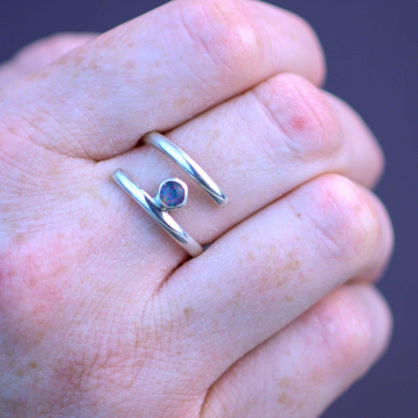Opal adjustable ring - October birthstone | Ring | Louella Jewellery