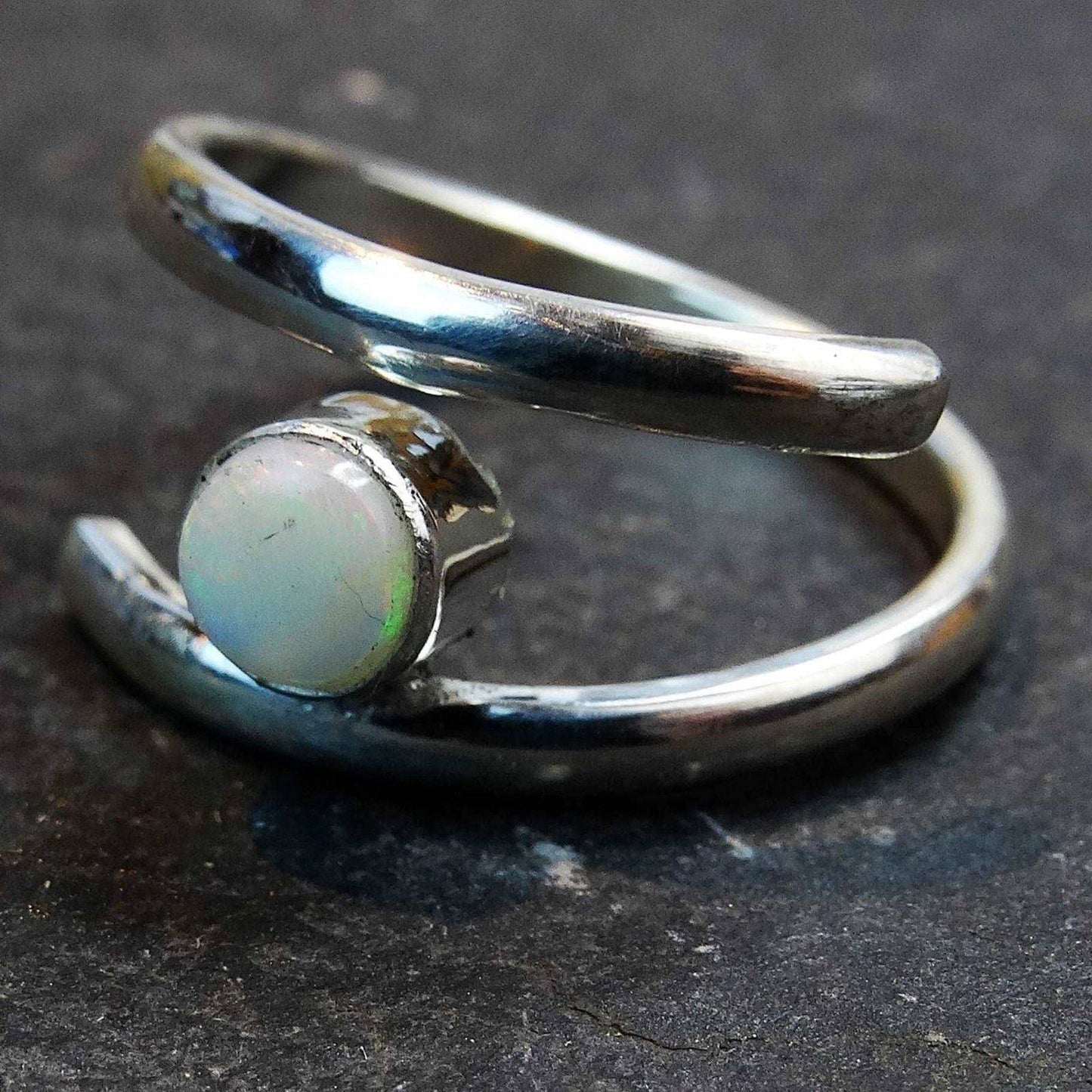 Opal adjustable ring - October birthstone | Ring | Louella Jewellery
