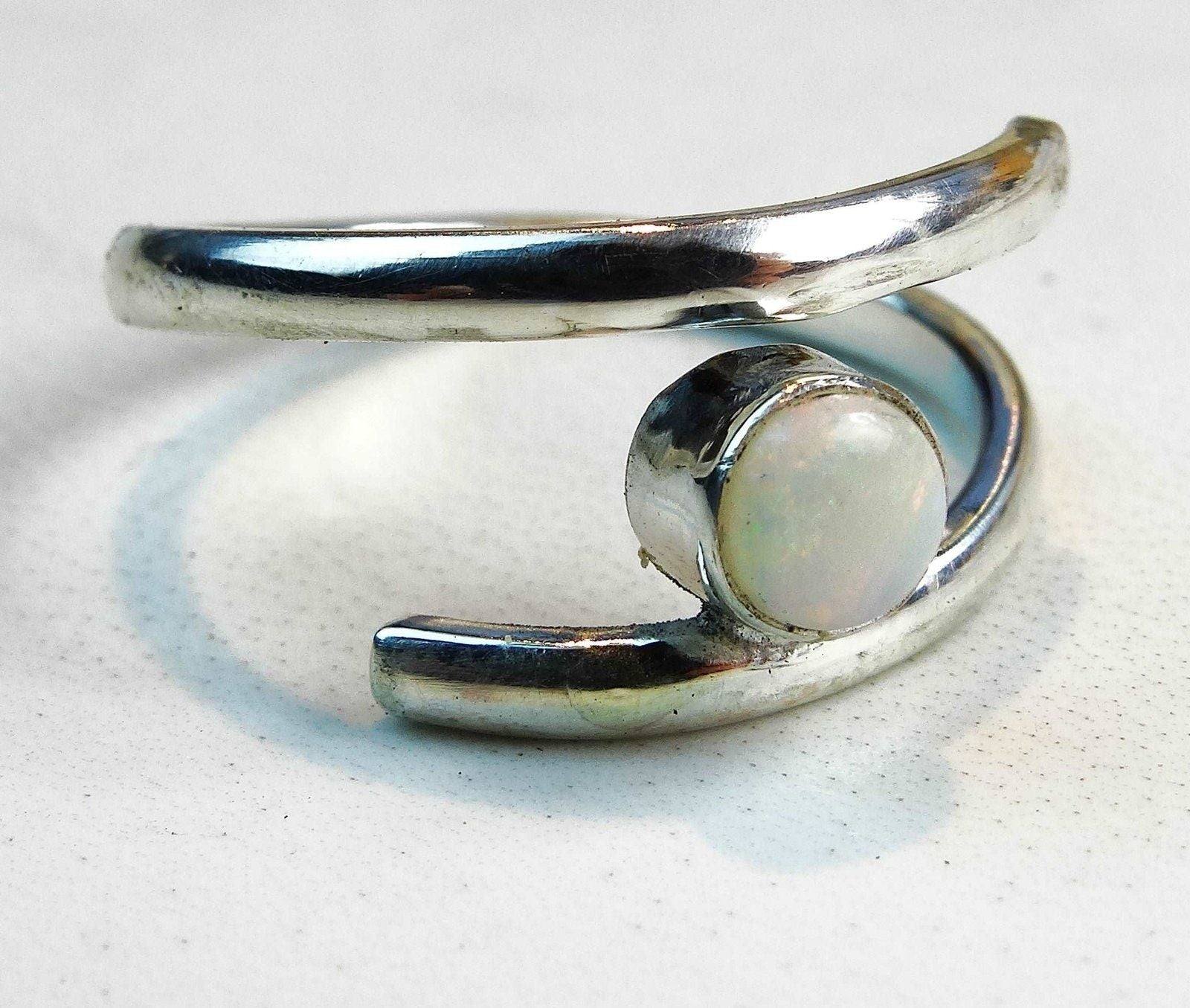 Opal adjustable ring - October birthstone | Ring | Louella Jewellery