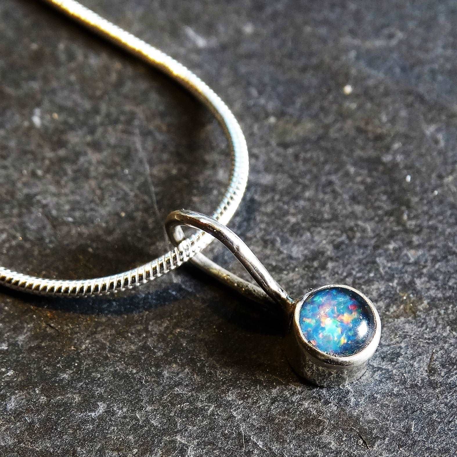 Opal necklace - October birthstone | Necklace | Louella Jewellery