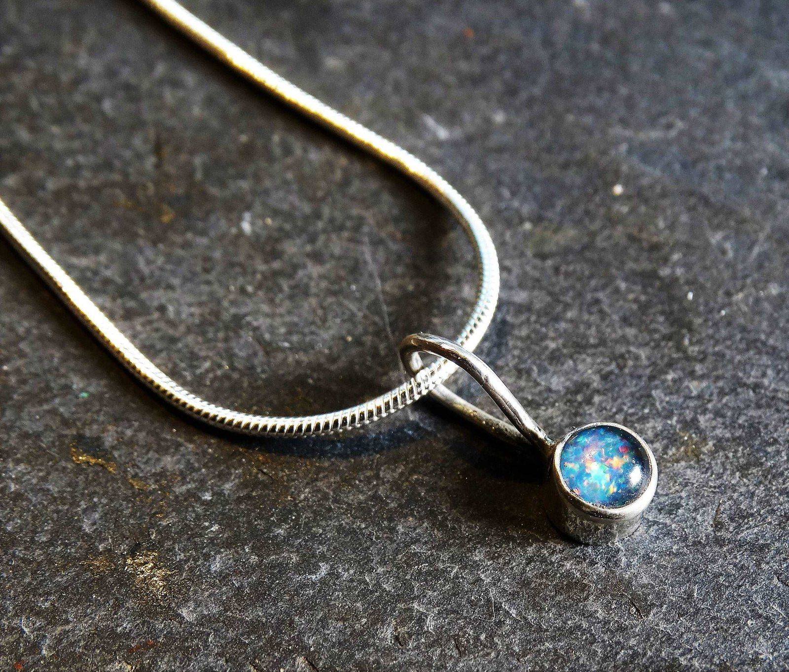 Opal stud earrings - October birthstone | Earrings | Louella Jewellery