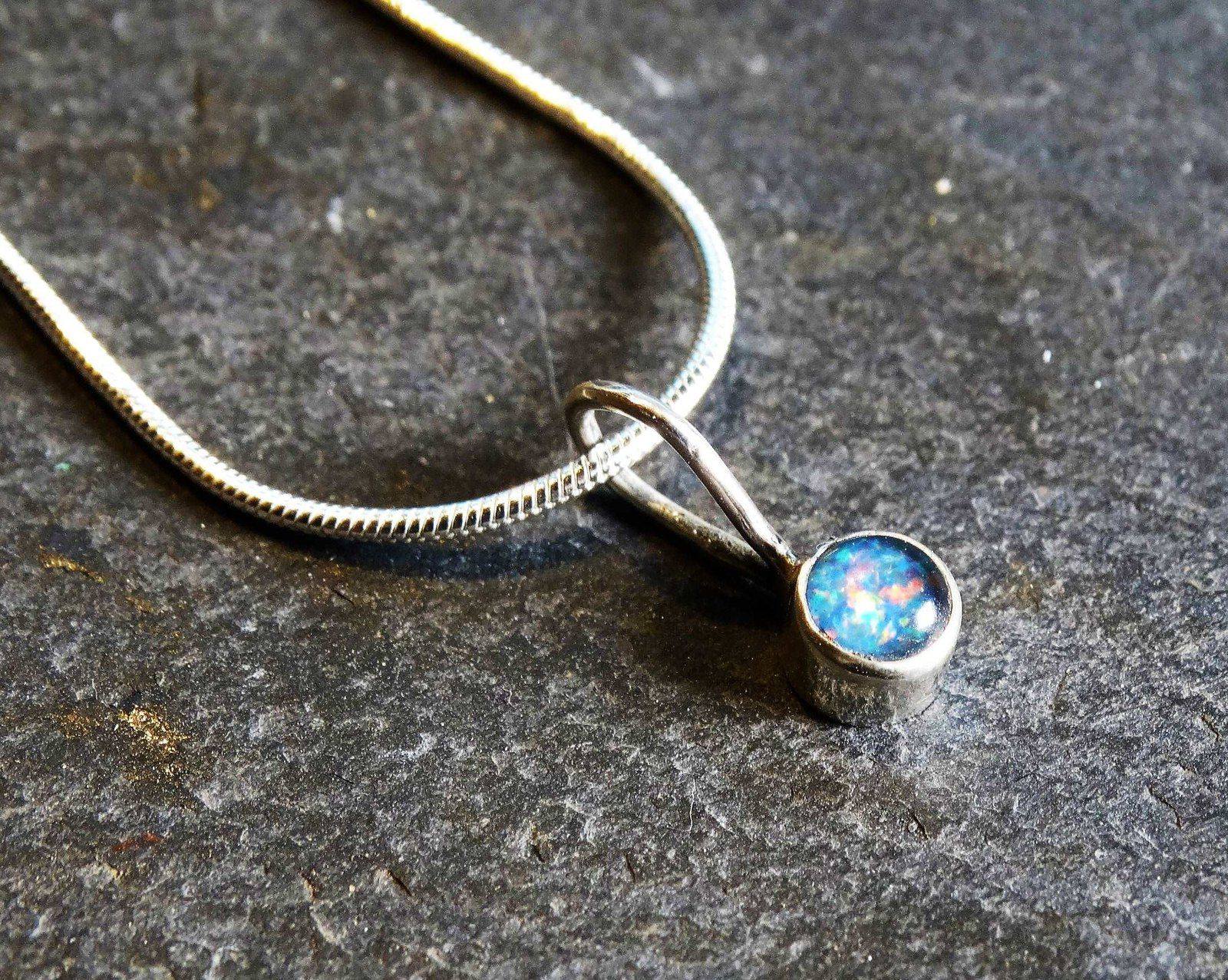 Opal stud earrings - October birthstone | Earrings | Louella Jewellery