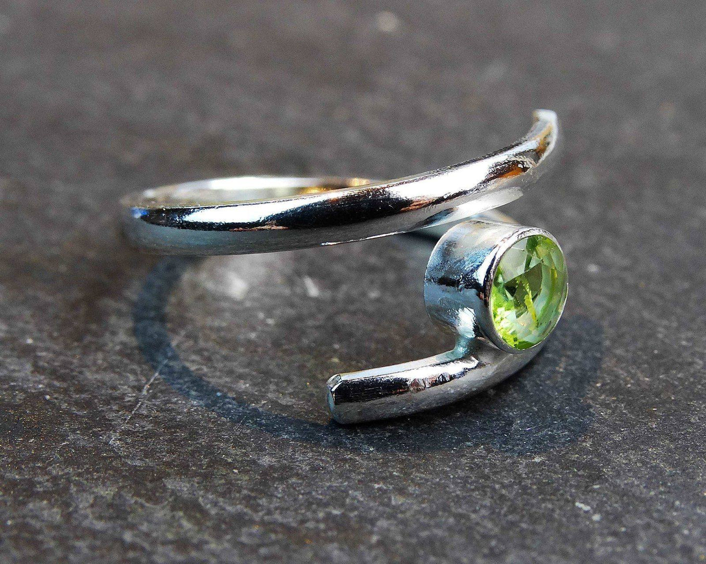 Peridot adjustable ring - August birthstone | Ring | Louella Jewellery