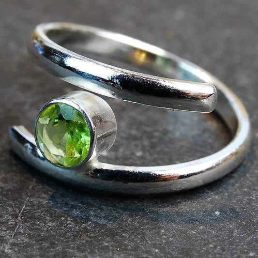 Peridot adjustable ring - August birthstone | Ring | Louella Jewellery
