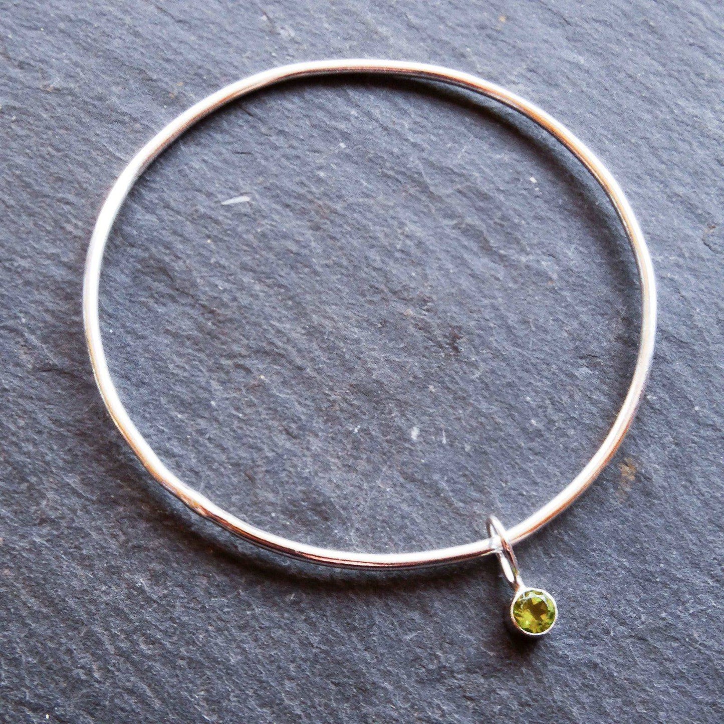Peridot bangle - August birthstone | Louella Jewellery