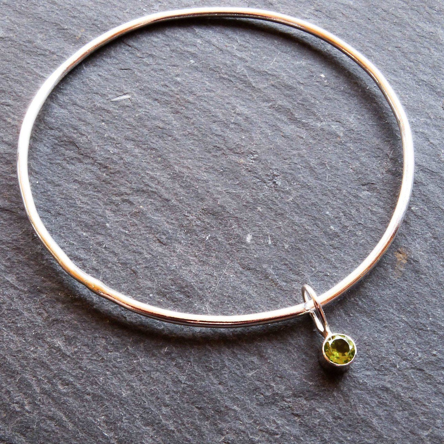 Peridot bangle - August birthstone | Louella Jewellery