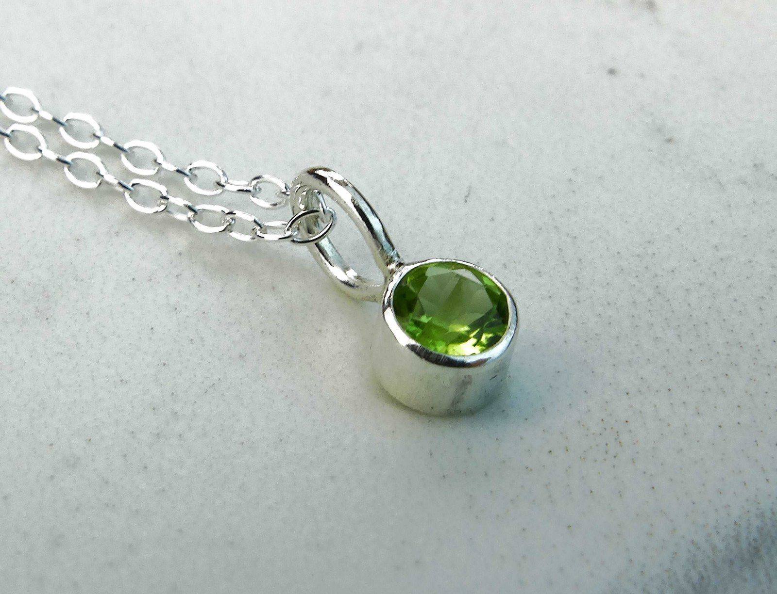 Peridot necklace - August birthstone | Earrings | Louella Jewellery