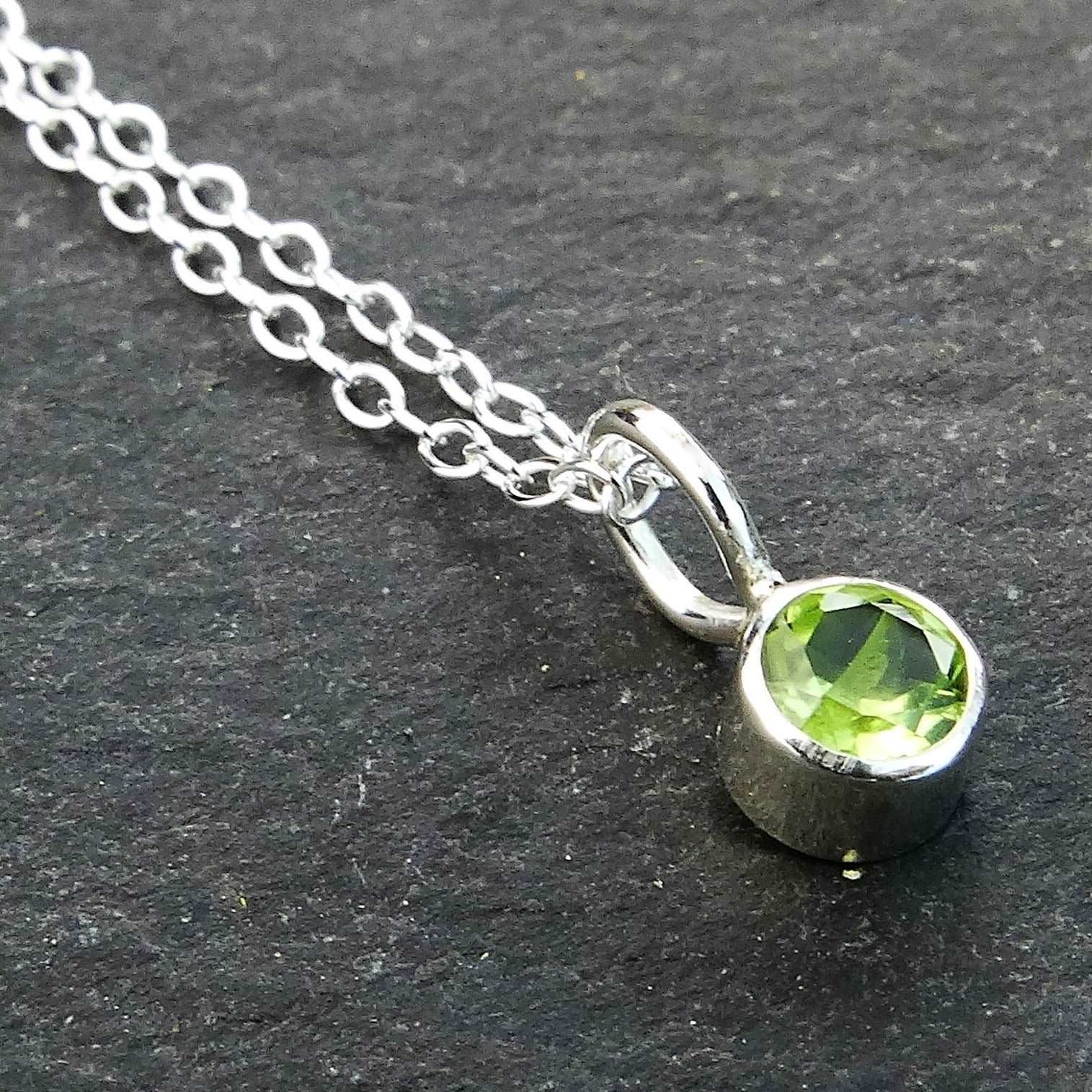 Peridot necklace - August birthstone | Earrings | Louella Jewellery