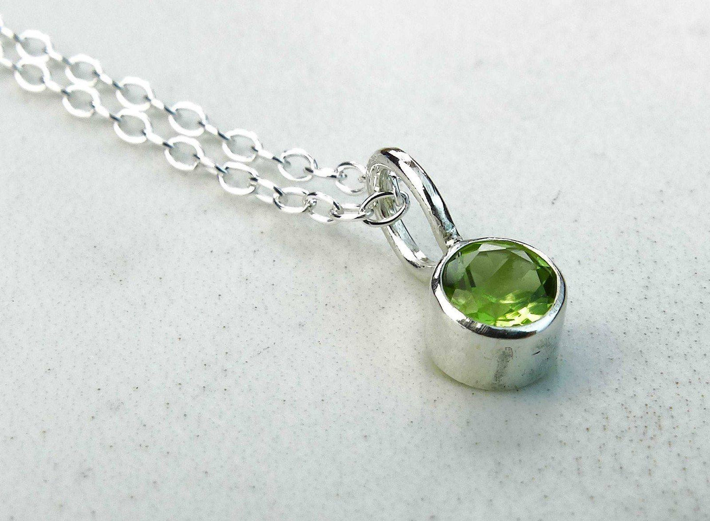 Peridot necklace - August birthstone | Earrings | Louella Jewellery
