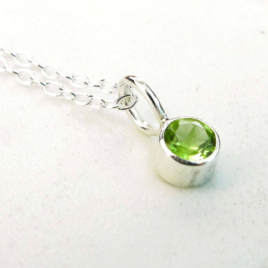 Peridot necklace - August birthstone | Earrings | Louella Jewellery