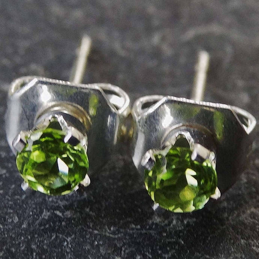 Peridot stud earrings - August birthstone | Earrings | Louella Jewellery
