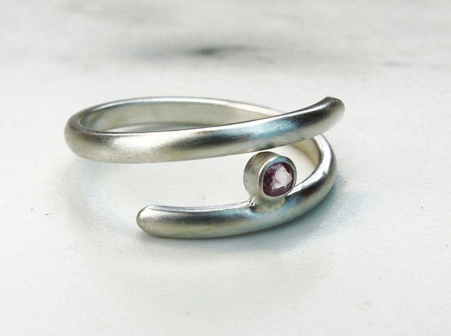 Pink sapphire, adjustable ring | Ring | Louella Jewellery