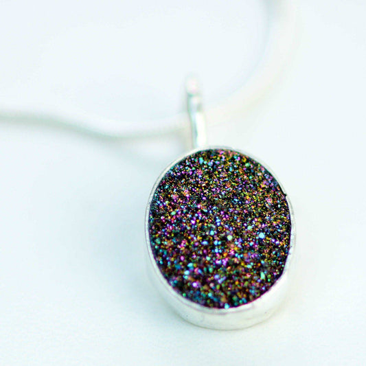 Rainbow druzy pendant | Louella Jewellery