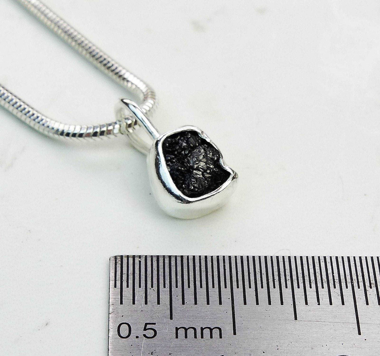 Raw black diamond pendant | Necklace | Louella Jewellery