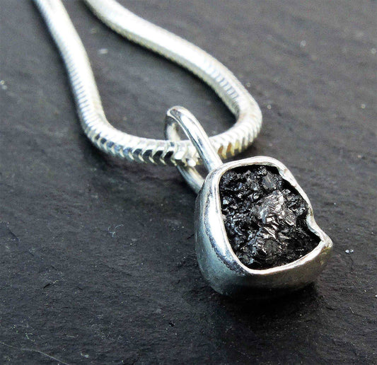 Raw black diamond pendant | Necklace | Louella Jewellery